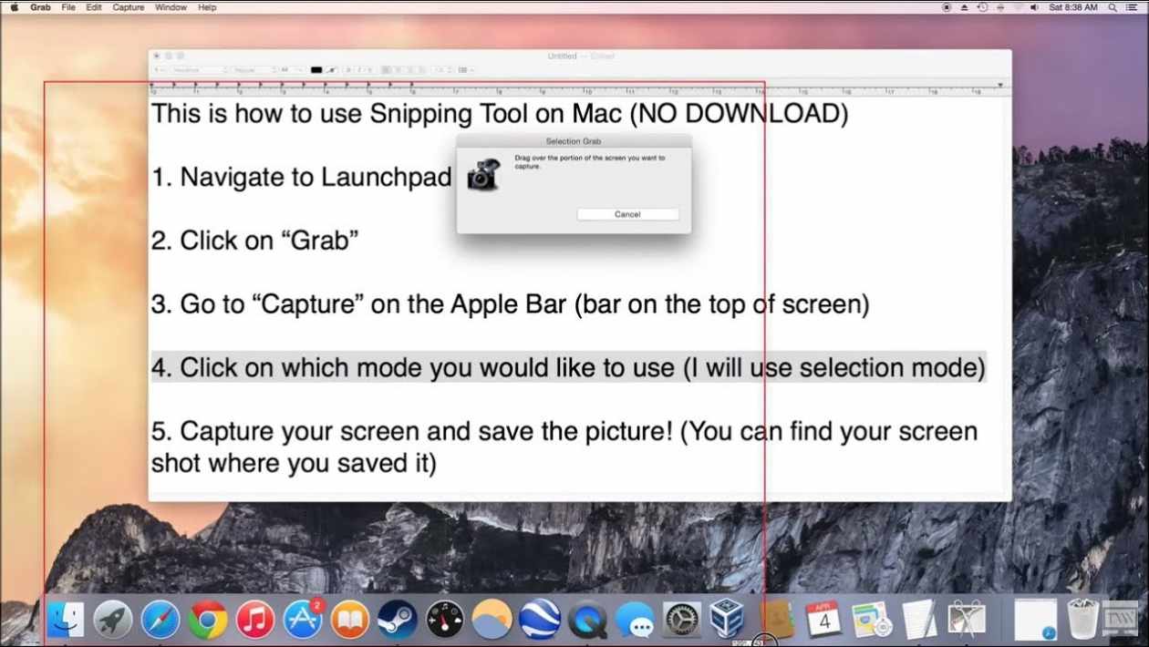 how to snip on mac