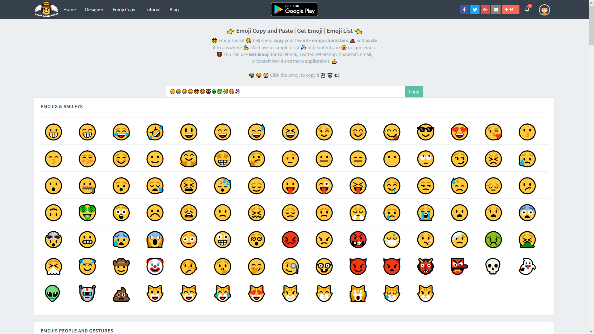 Text paste emojis copy Emoji Symbols